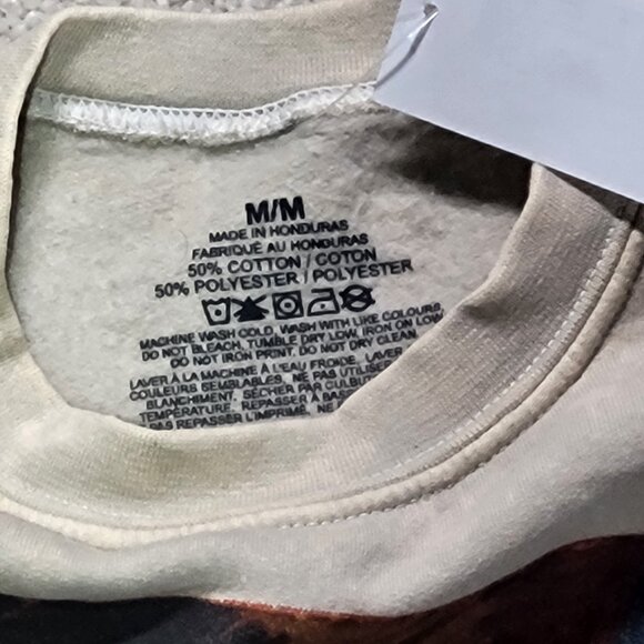 Nordstrom Picasso Sweatshirt Men Medium Beige Crewneck Art Graphic Pullover - Picture 3 of 10